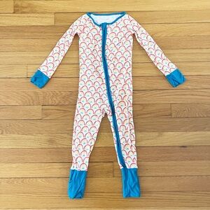 Little Sleepies Rainbow Colorful Stretch Bamboo Sleeper Pajamas 18-24